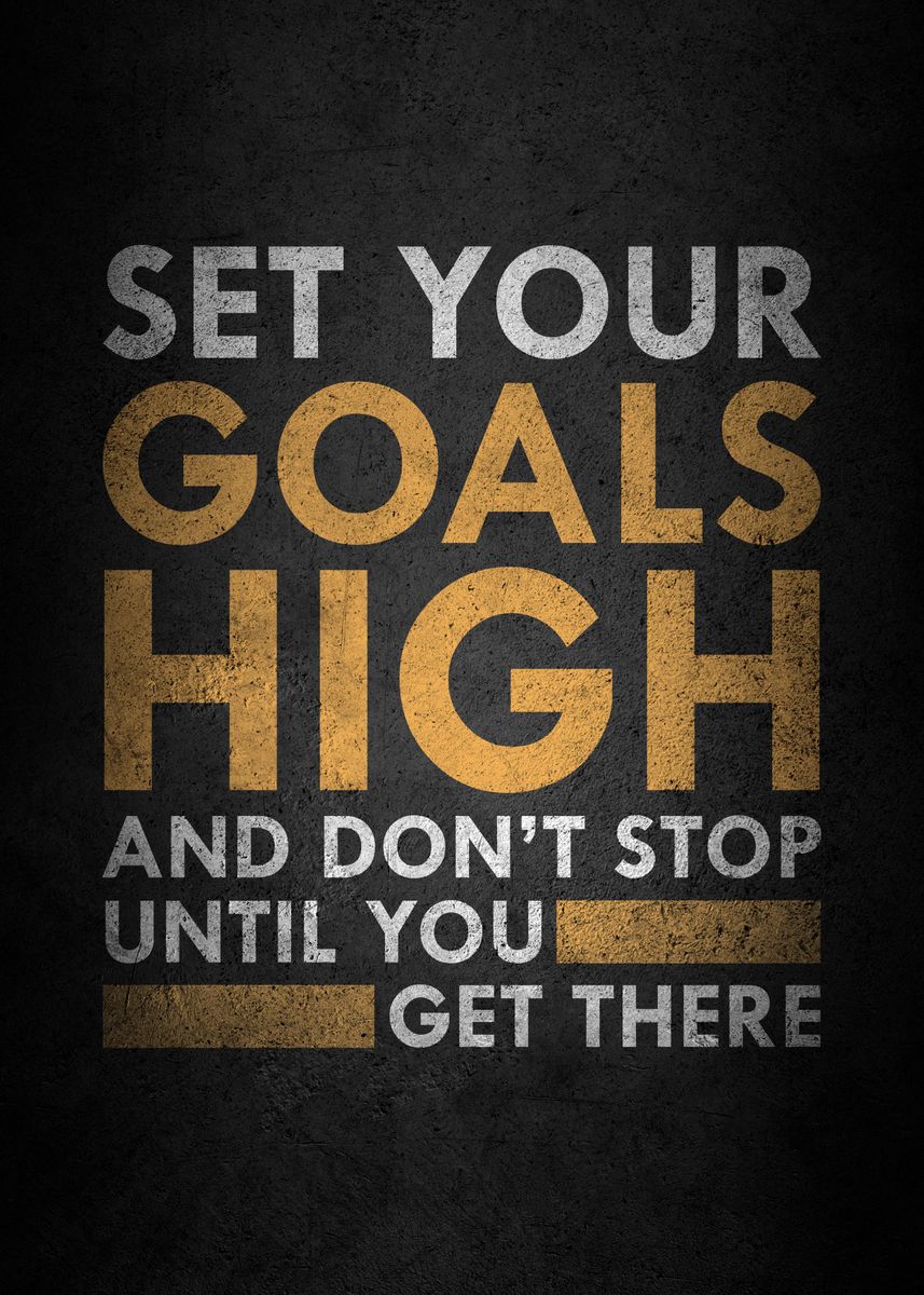 'Goals' Poster, picture, metal print, paint by Kaly Prints | Displate