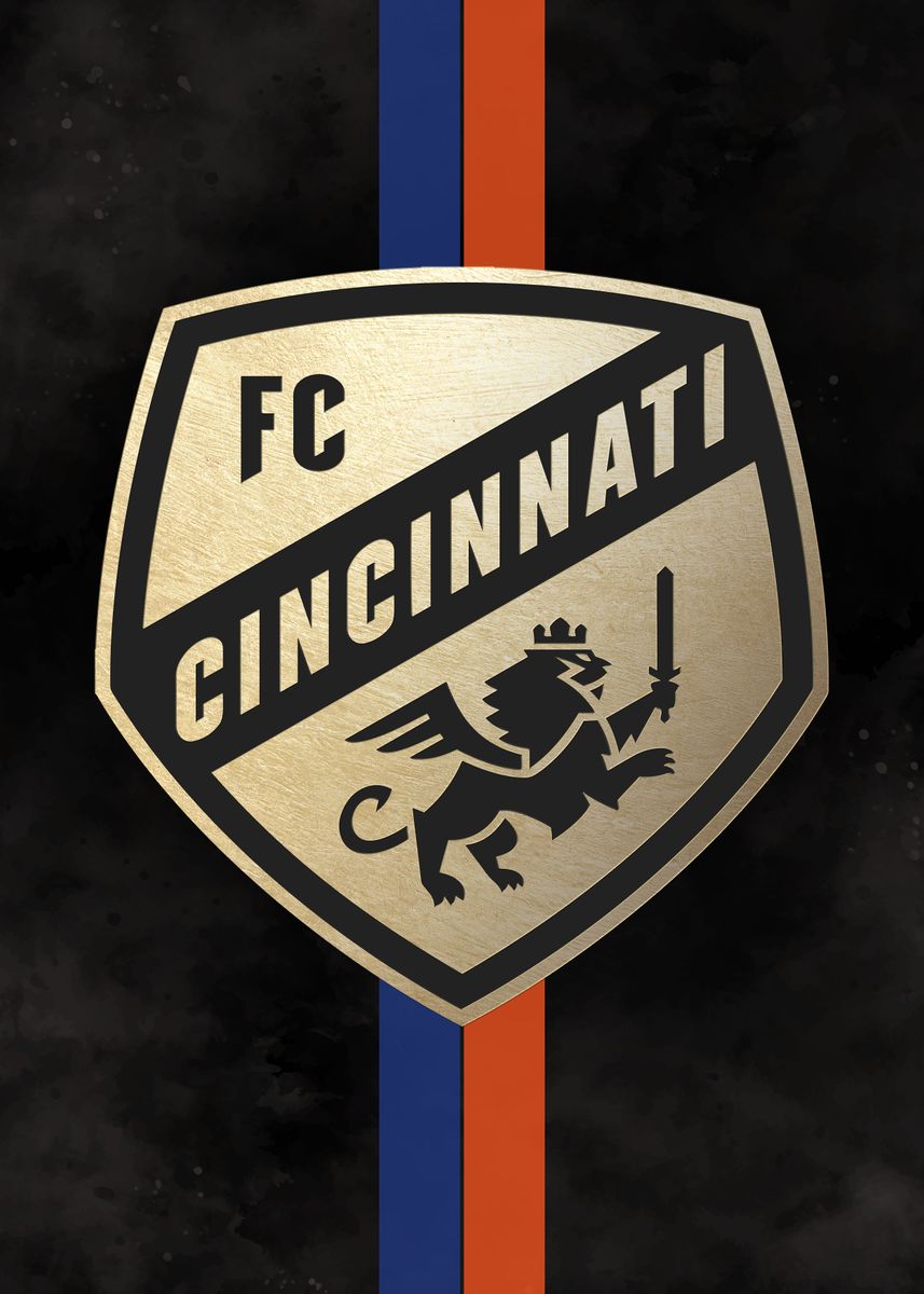 'FC Cincinnati' Poster, picture, metal print, paint by Luke Vassel ...