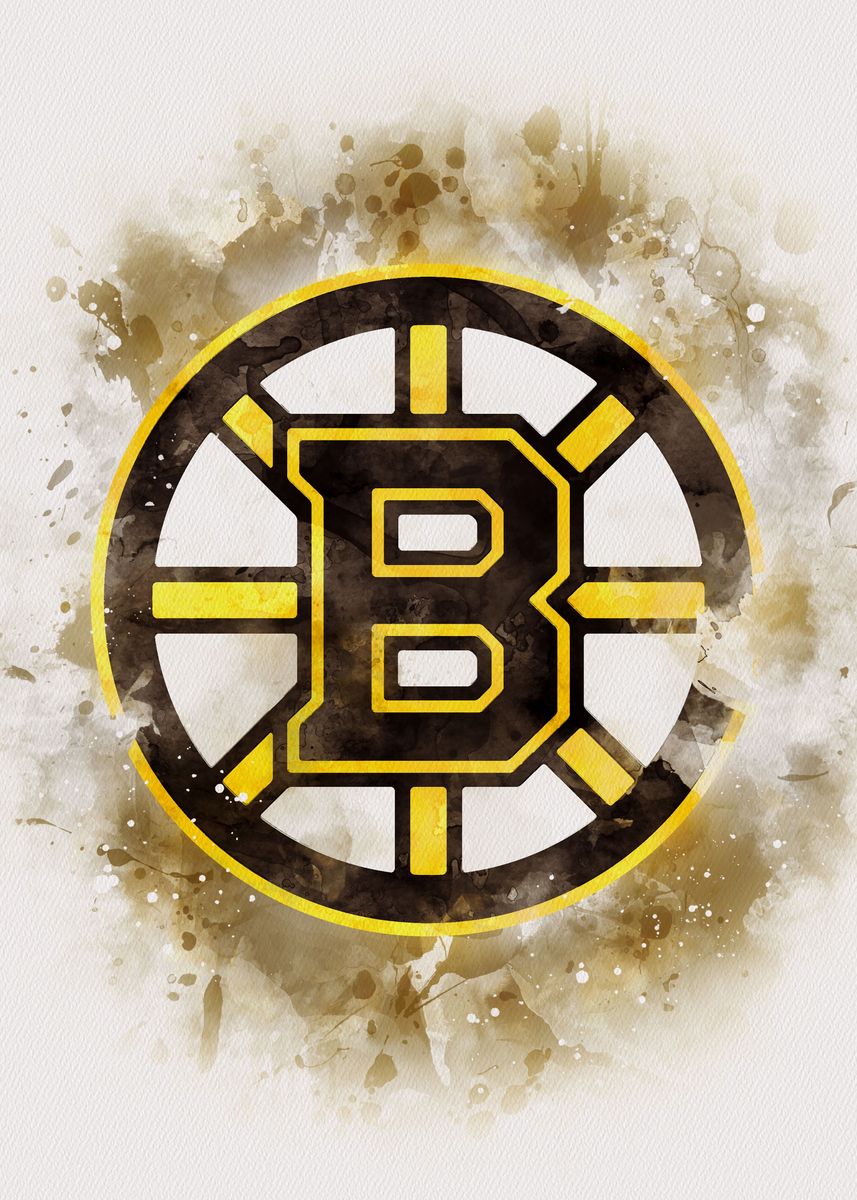 'Boston Bruins watercolor' Poster, picture, metal print, paint by minh ...