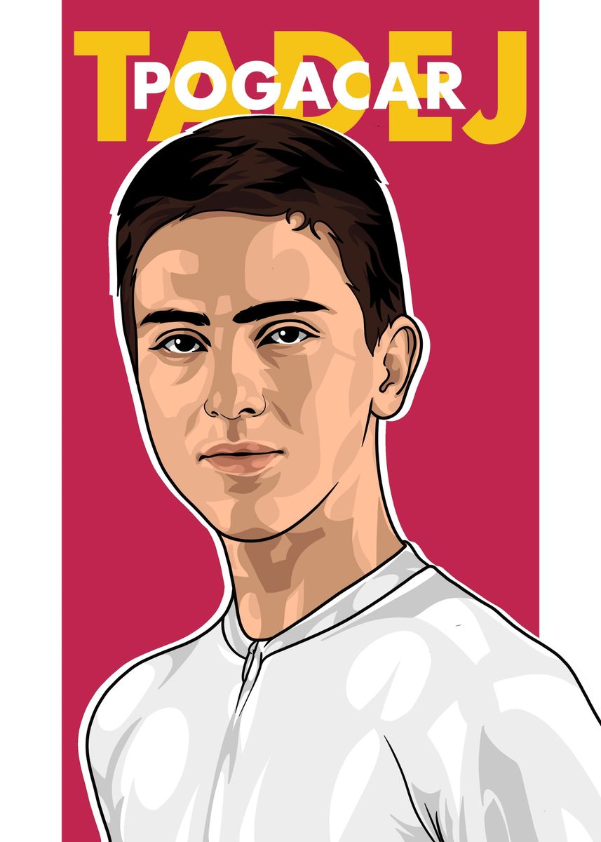 Tadej Pogacar Poster Picture Metal Print Paint By Imad Wpap Displate tadej-pogacar-poster-picture-metal-print-paint-by-imad-wpap-displate