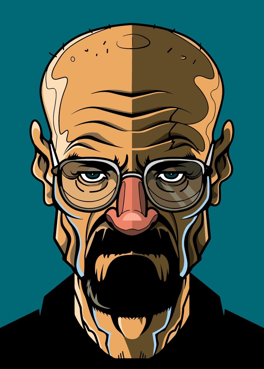 'Breaking Bad Walter White' Poster, Picture, Metal Print, Paint By ...