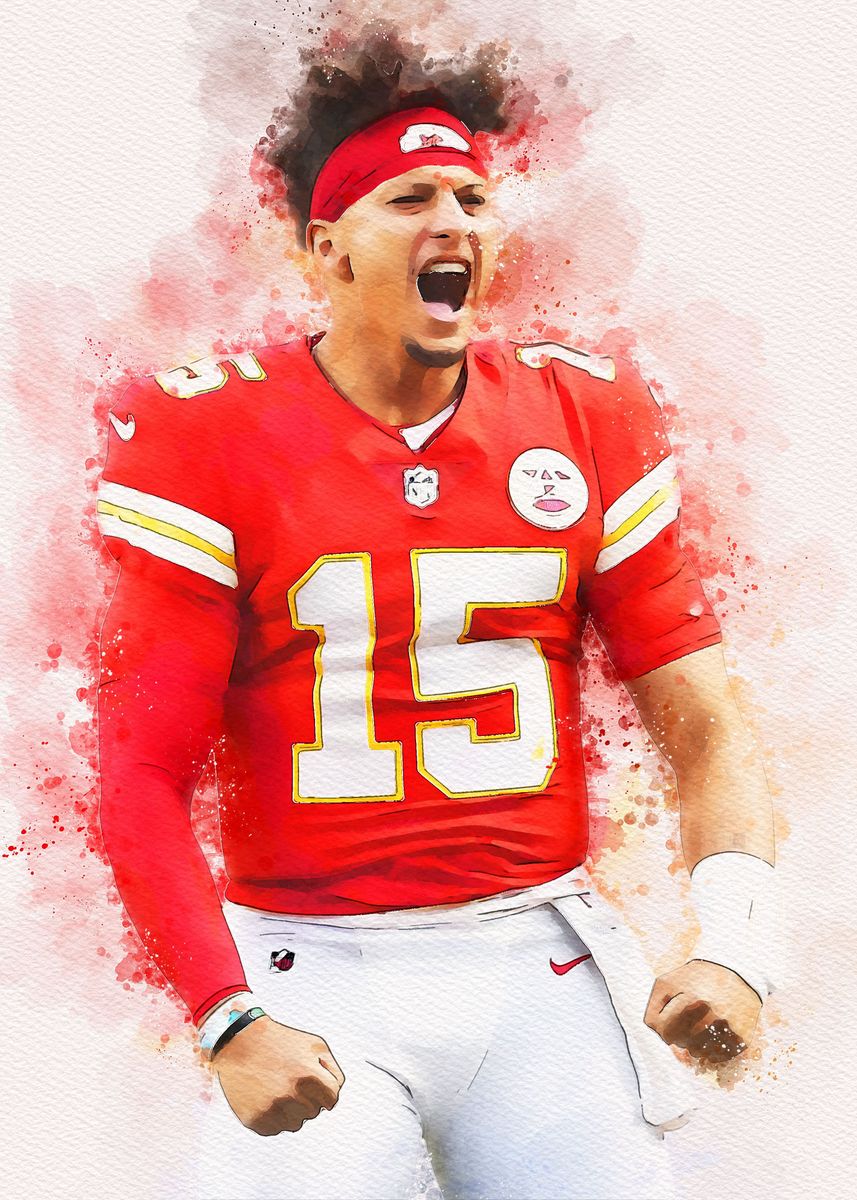 'Patrick Mahomes Painting' Poster, picture, metal print, paint by kun ...