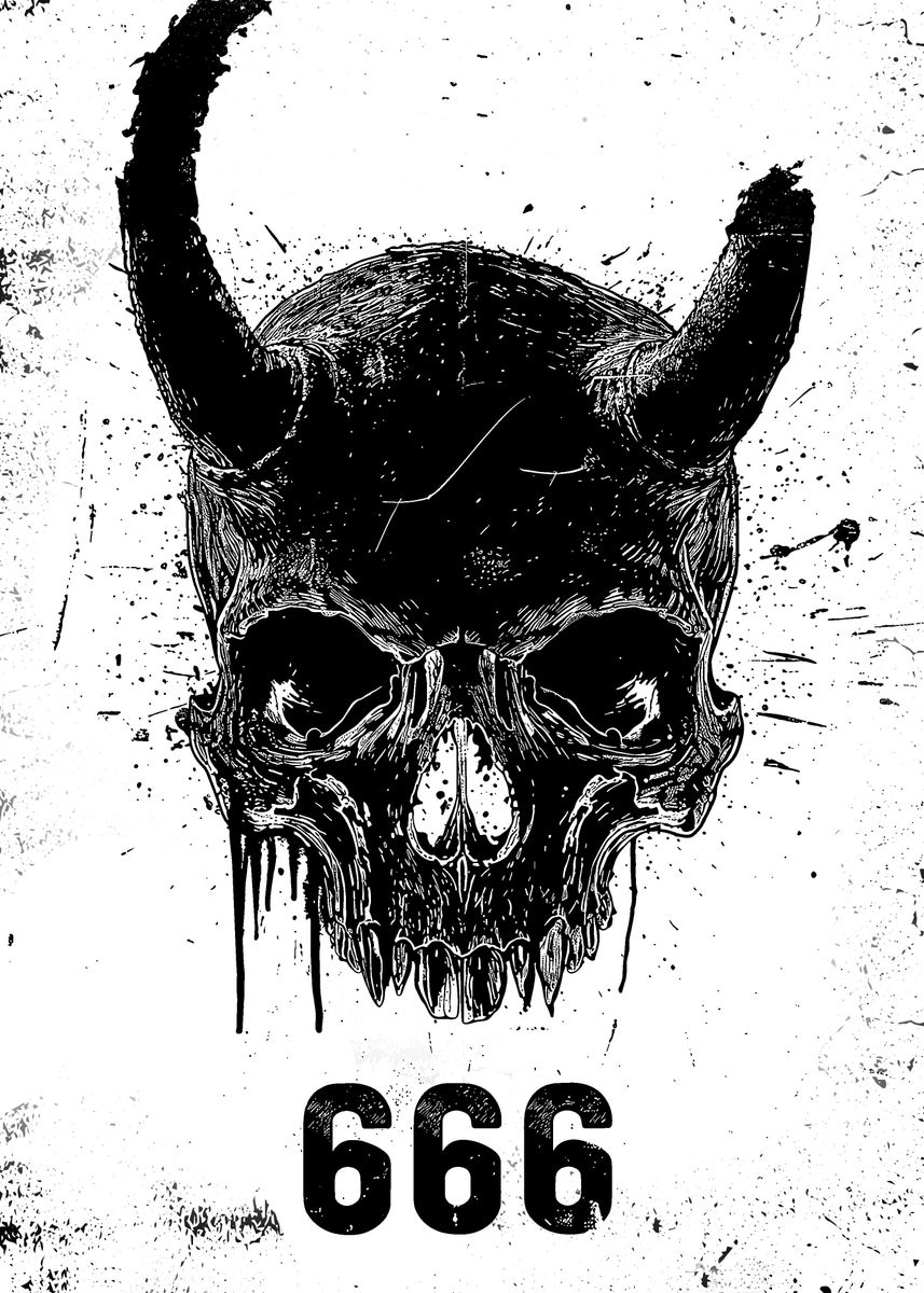 '666' Poster, picture, metal print, paint by Bruno Macedo | Displate