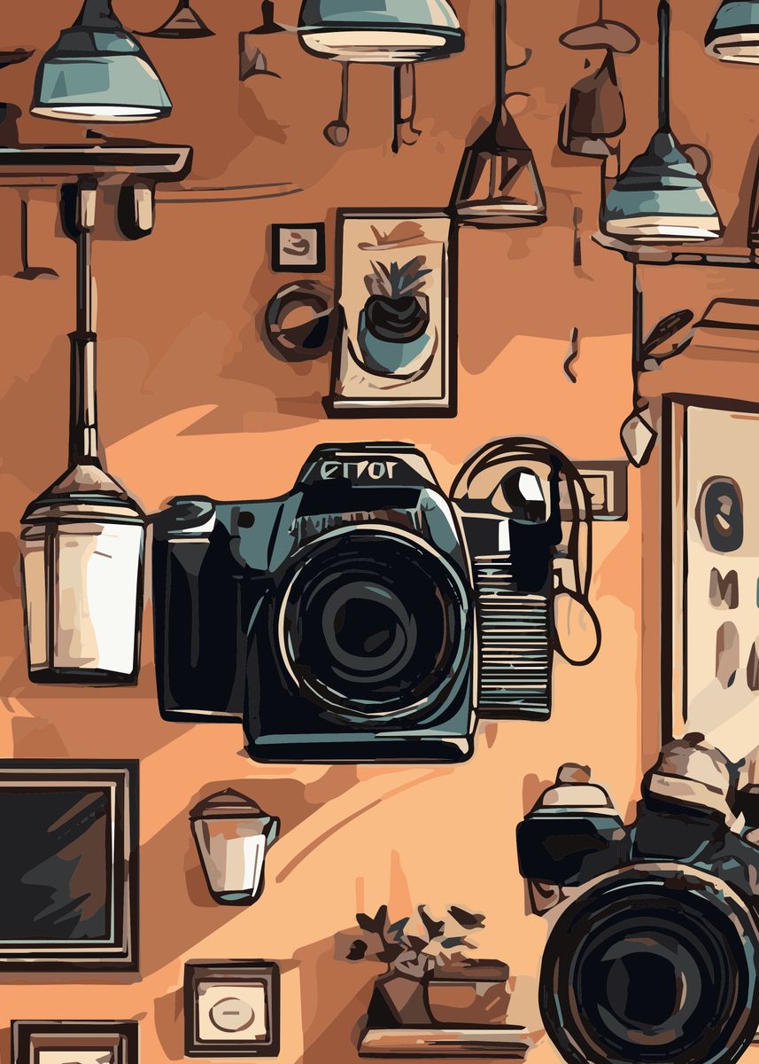 'Dslr Camera Coffee 1' Poster, picture, metal print, paint by Maricris ...