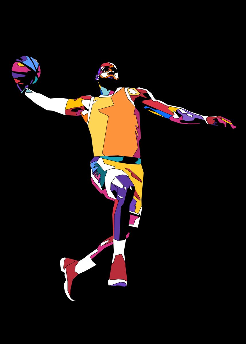 'Basketball Pop Art' Poster, picture, metal print, paint by Ro | Displate