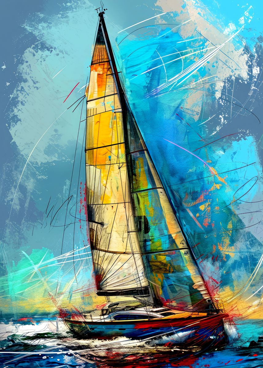 yacht racing posters