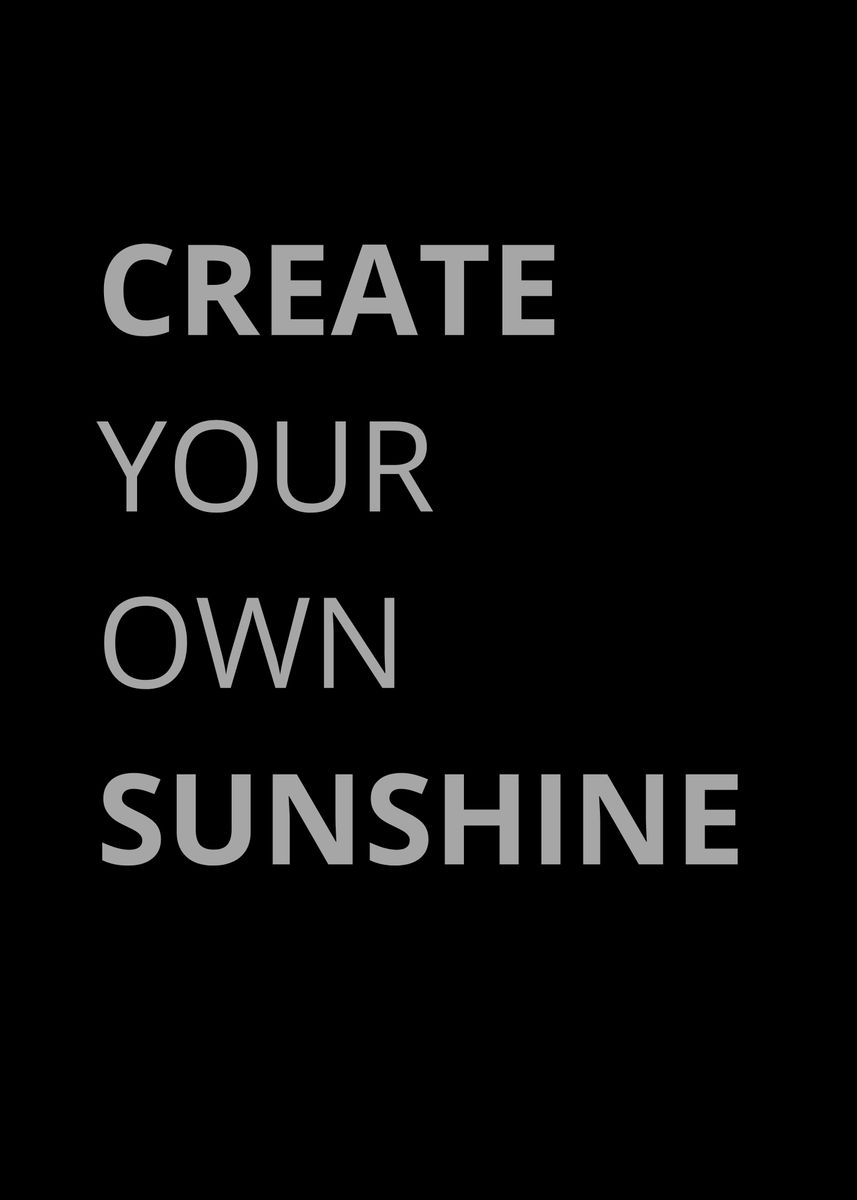  create your own sunshine poster picture metal print paint by edson