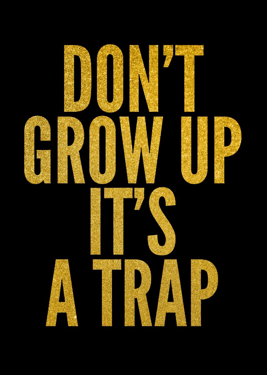 'Don Not Grow Up Its A Trap' Poster, picture, metal print, paint by ...