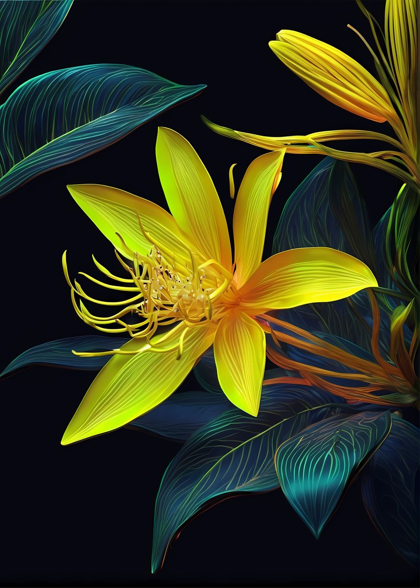 'Flower' Poster, picture, metal print, paint by Gon Poster | Displate