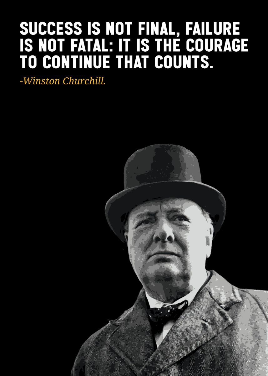 'Winston Churchill ' Poster, picture, metal print, paint by Curot Piti ...