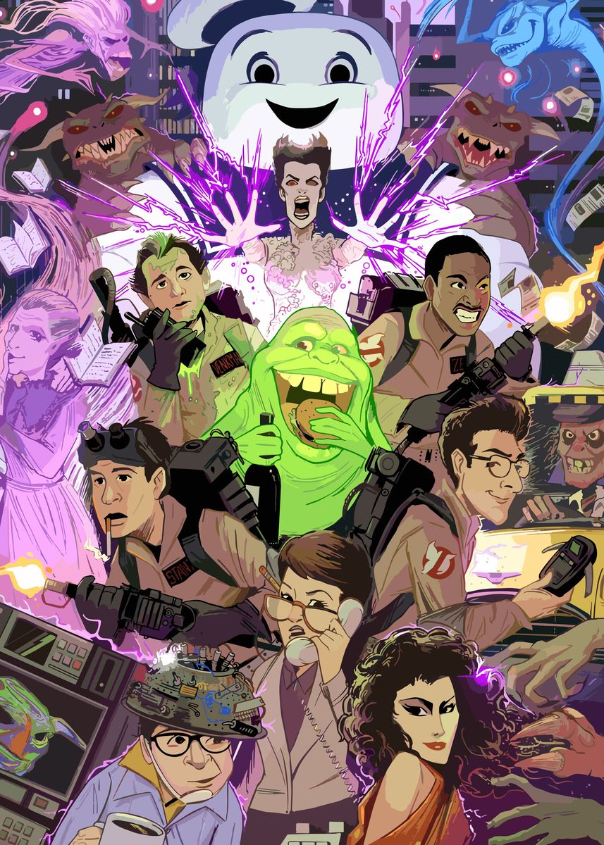 'Ghostbusters' Poster, picture, metal print, paint by Ying Jackal ...