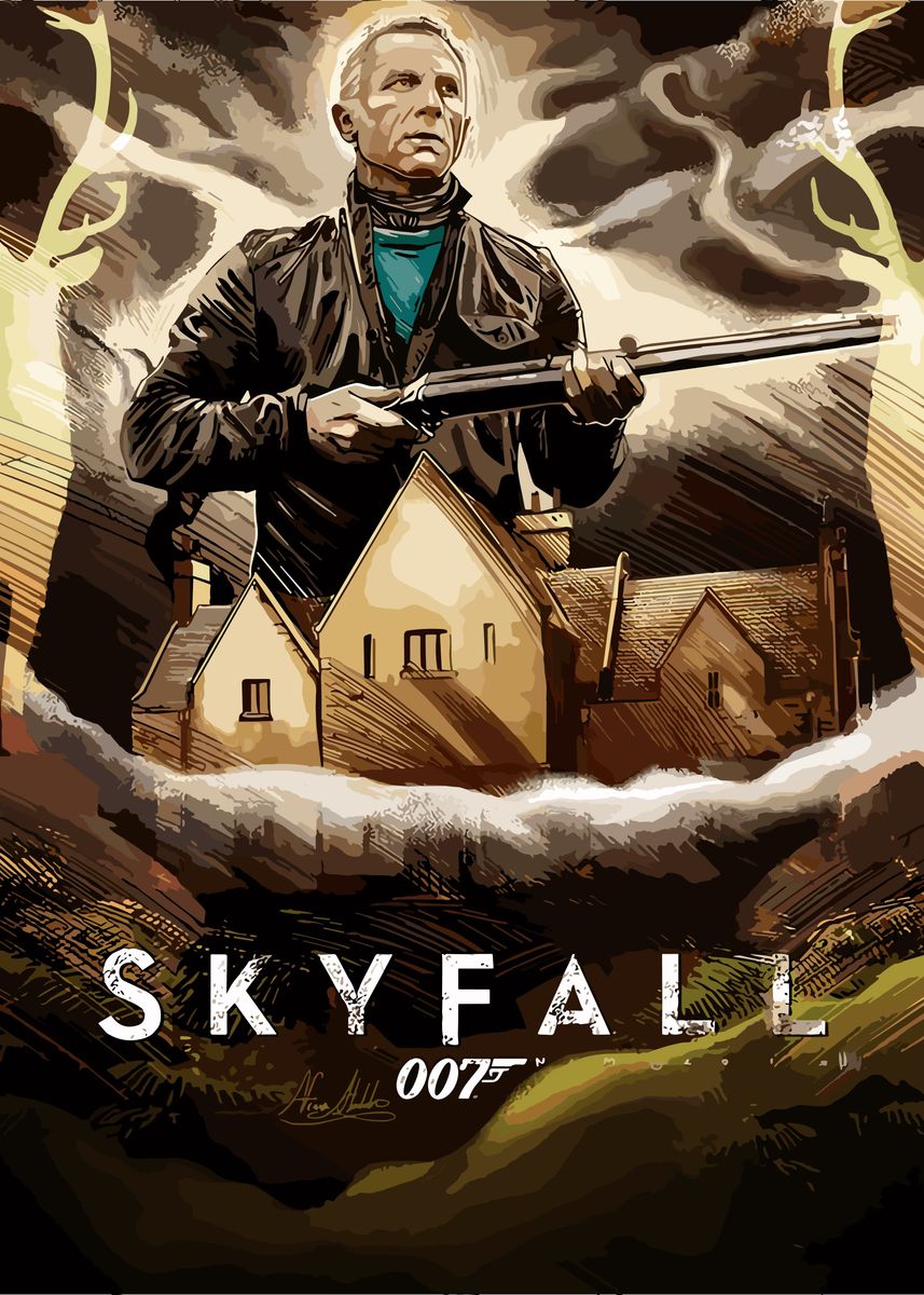 007 Shadow Fall '007 Sky Fall' Poster, picture, metal print, paint by Ying Jackal ...