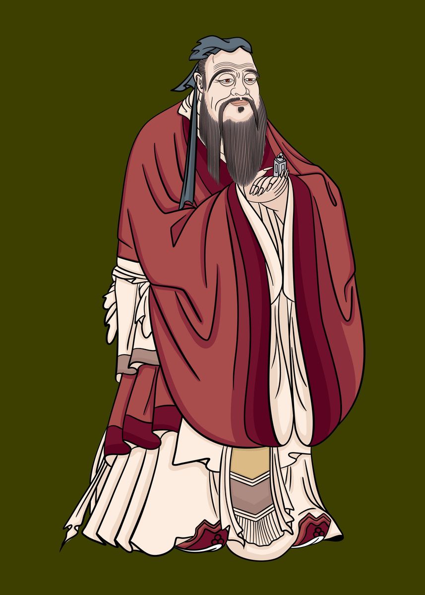 'Confucius ' Poster, picture, metal print, paint by ichimdp | Displate
