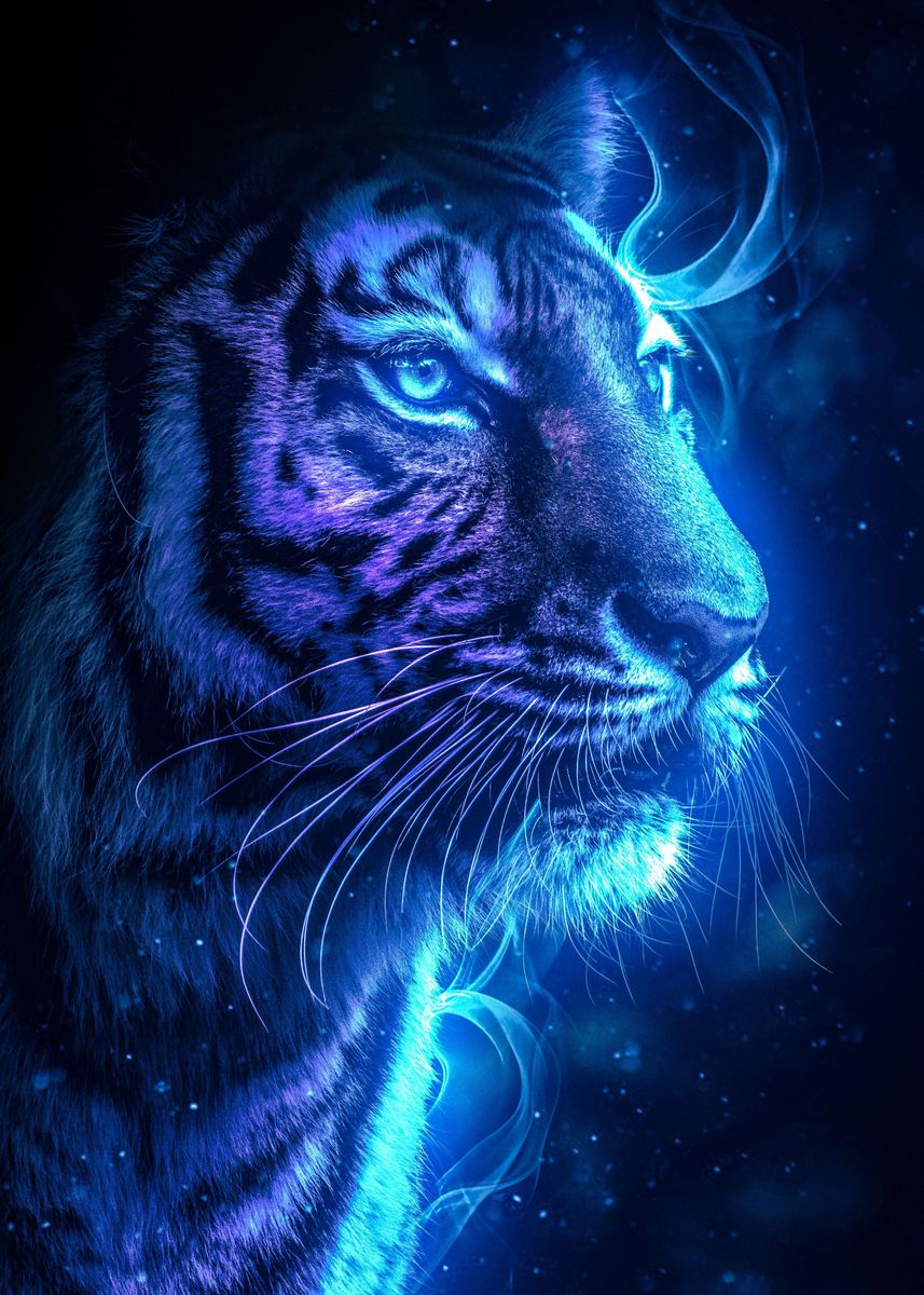 'Tiger Spirit' Poster, picture, metal print, paint by peyton robertson ...