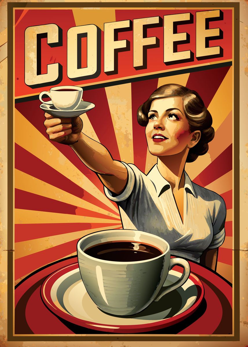 'Coffee Propaganda' Poster, picture, metal print, paint by Fireabend ...