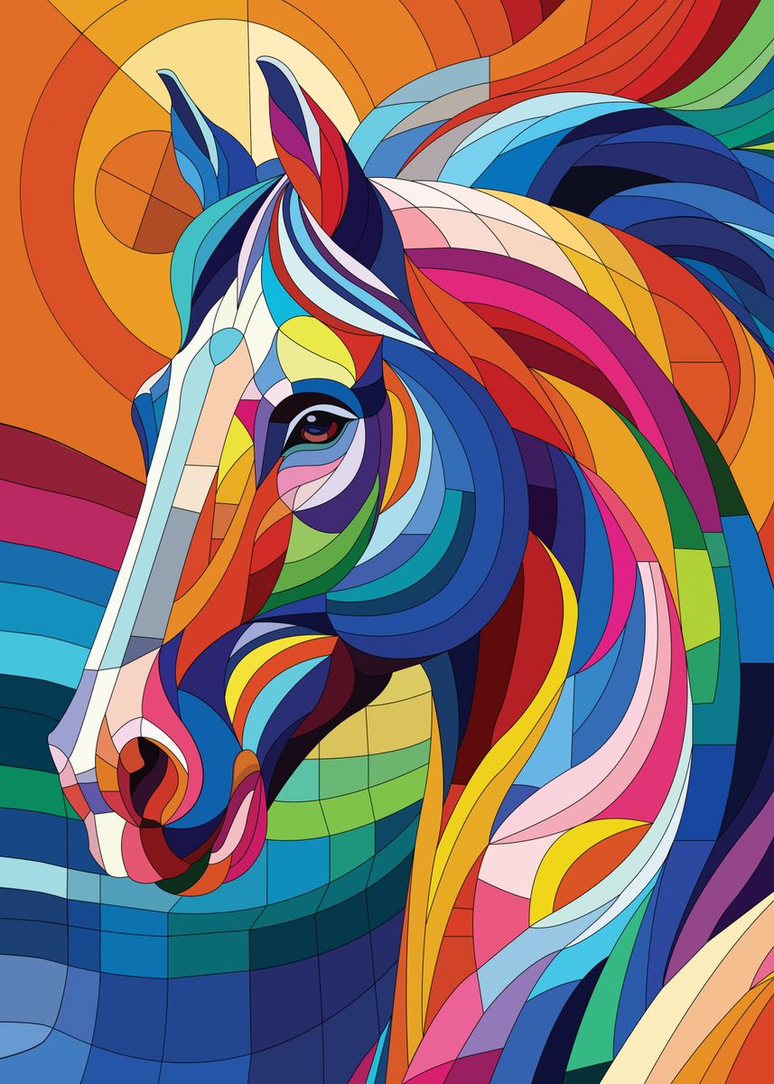 'Horse wpap pop art' Poster, picture, metal print, paint by du giang ...