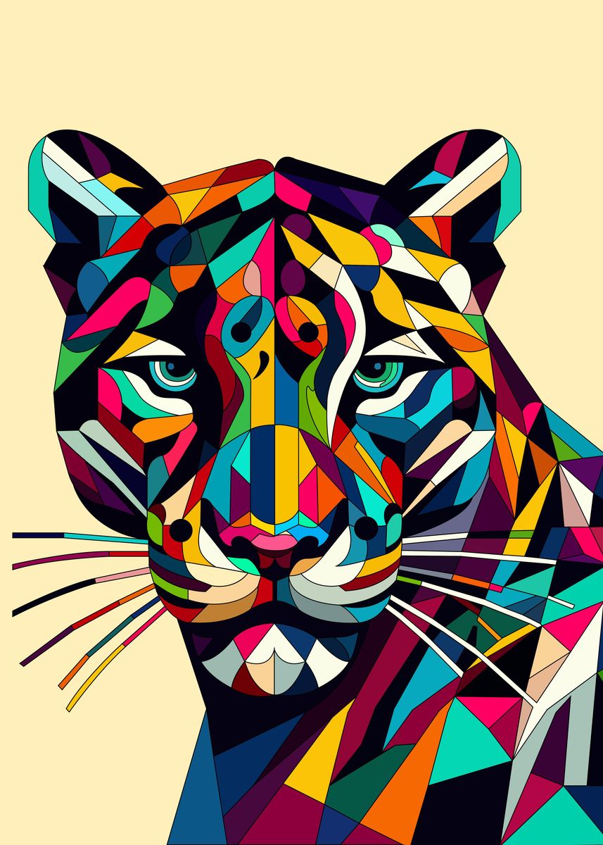 Panther Wpap Pop Art Poster Picture Metal Print Paint By Du Giang