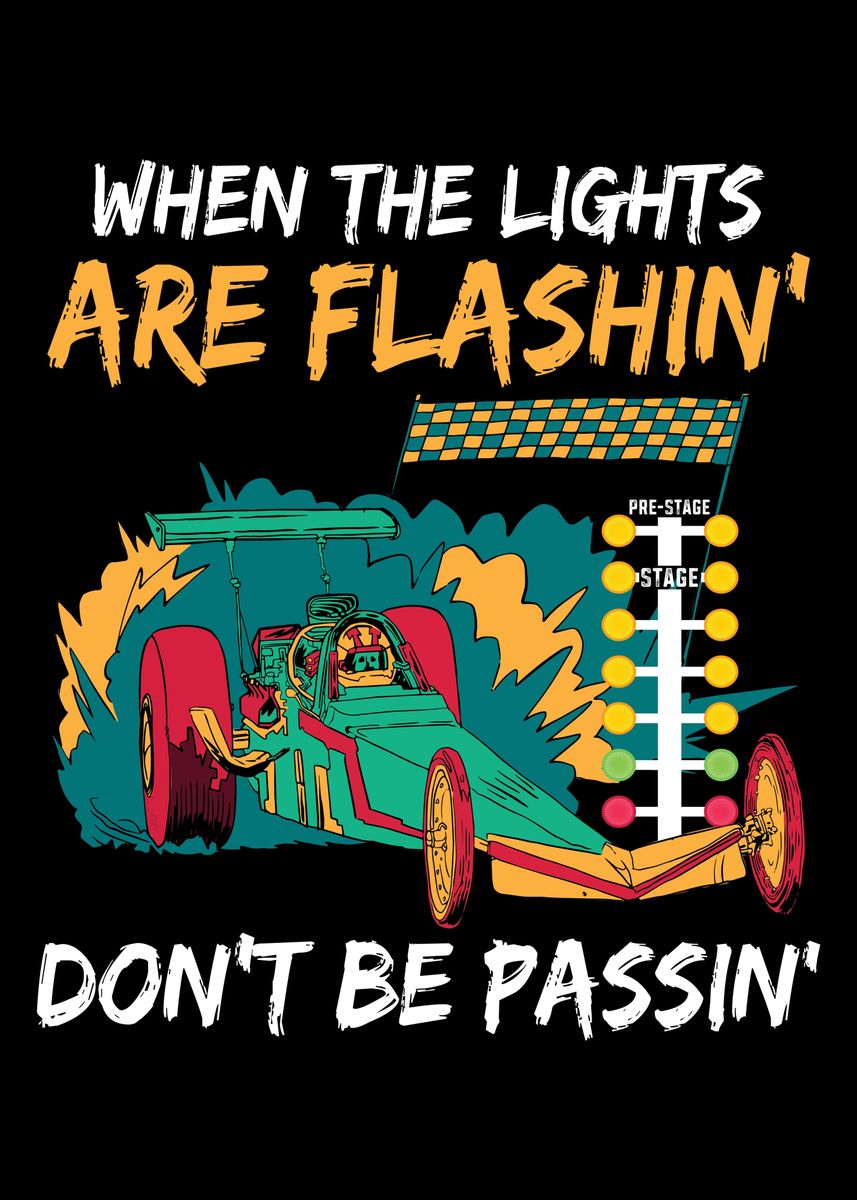 'Drag Racing Funny Dragster' Poster, picture, metal print, paint by ...