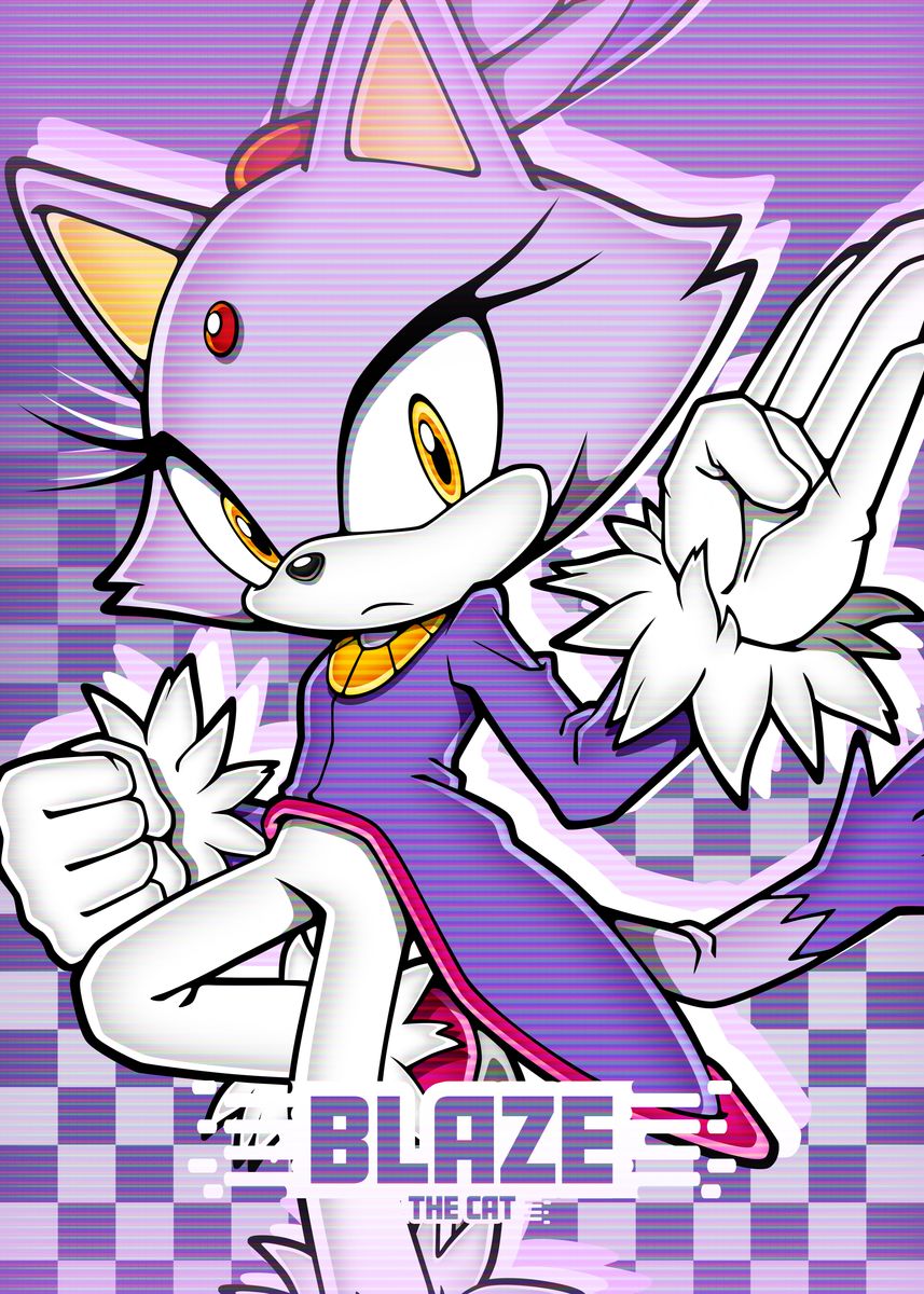 'Blaze' Poster, picture, metal print, paint by Sonic the Hedgehog ...