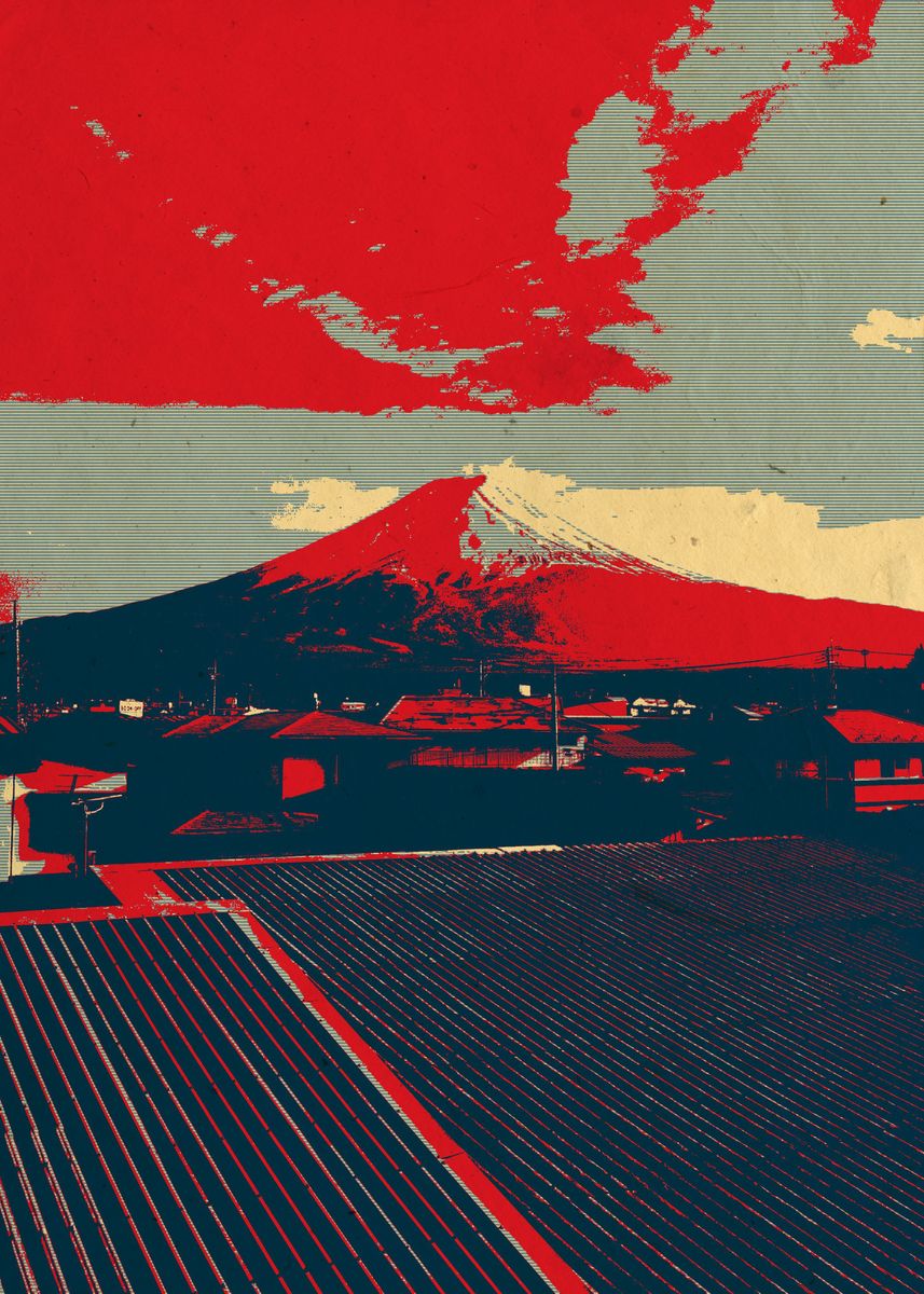 'Mount Fuji Hopestyle' Poster, picture, metal print, paint by Zhidane ...
