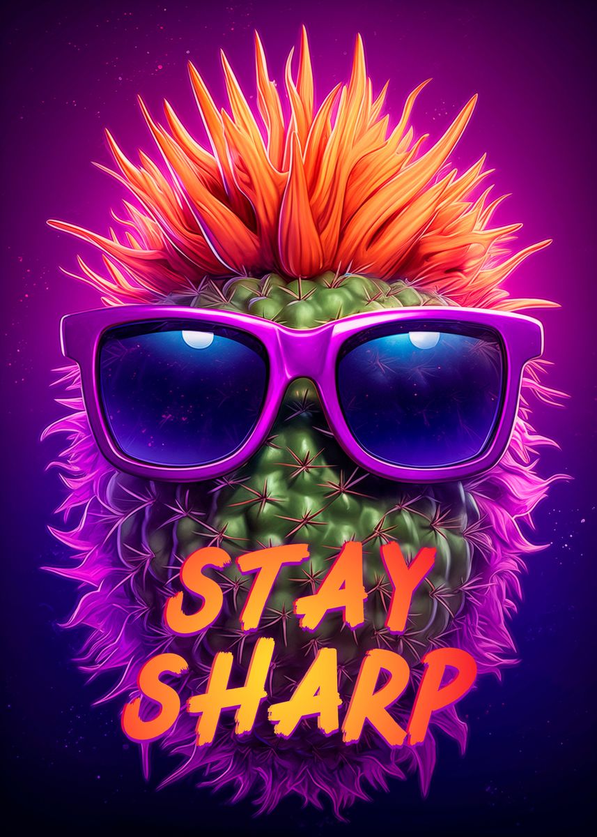 'Stay Sharp' Poster, picture, metal print, paint by The creative Hub ...