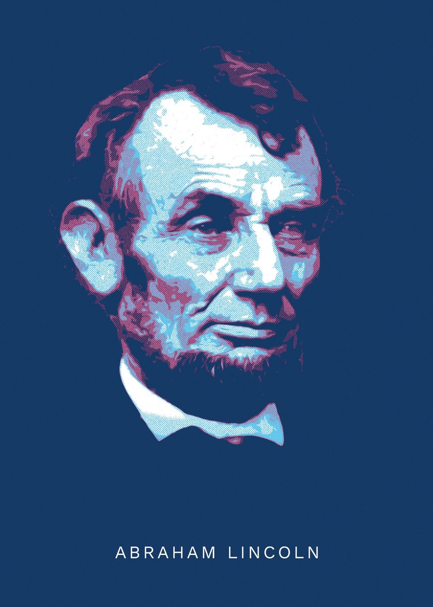 'Abraham Lincoln' Poster, picture, metal print, paint by Syahrasi ...