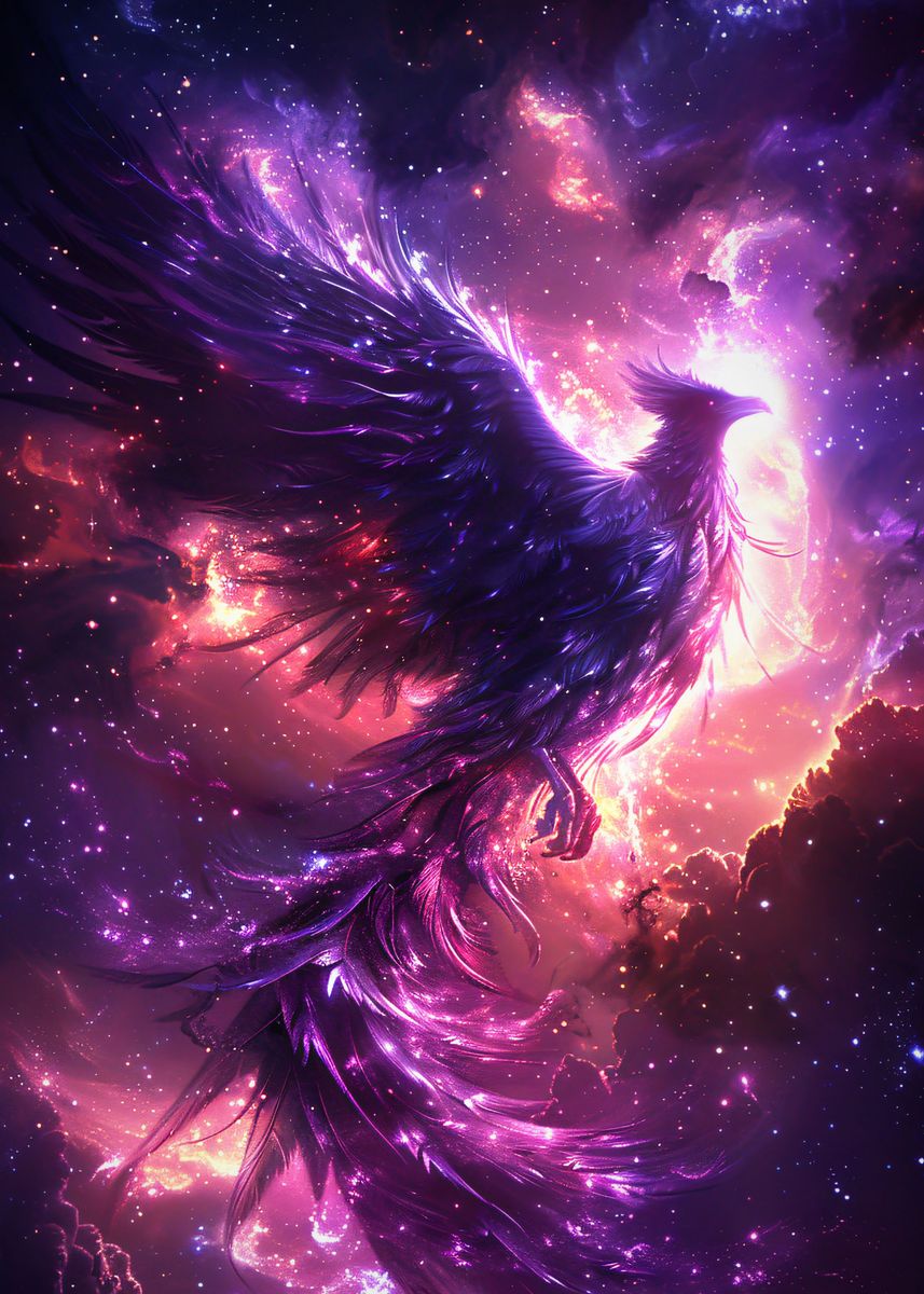 'Galaxy Phoenix' Poster, picture, metal print, paint by Undermountain ...