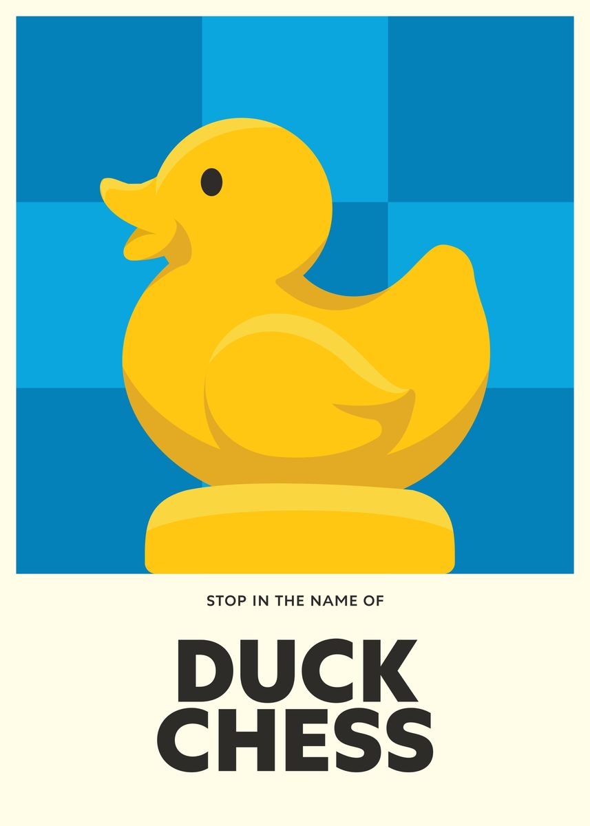 duck-chess-poster-picture-metal-print-paint-by-chess-displate