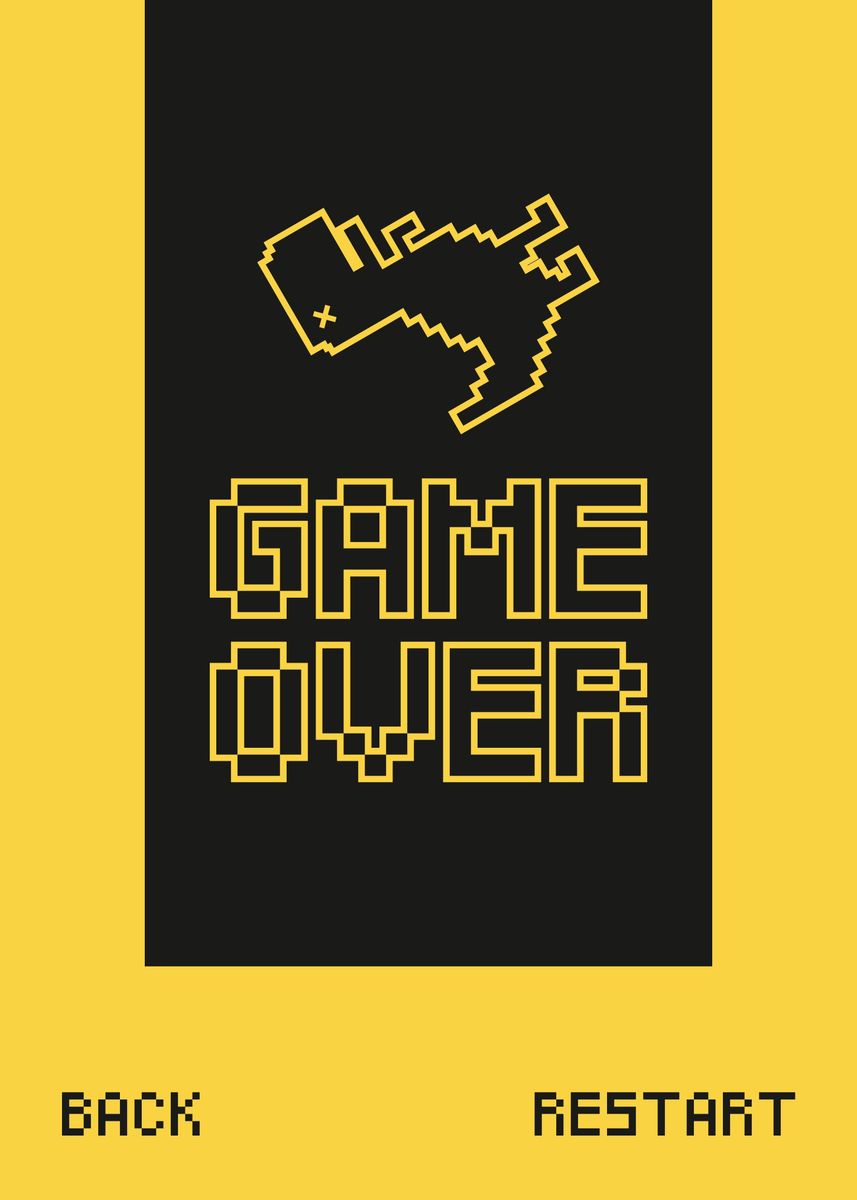 'Game Over' Poster, picture, metal print, paint by Zhidane Al dhaer ...