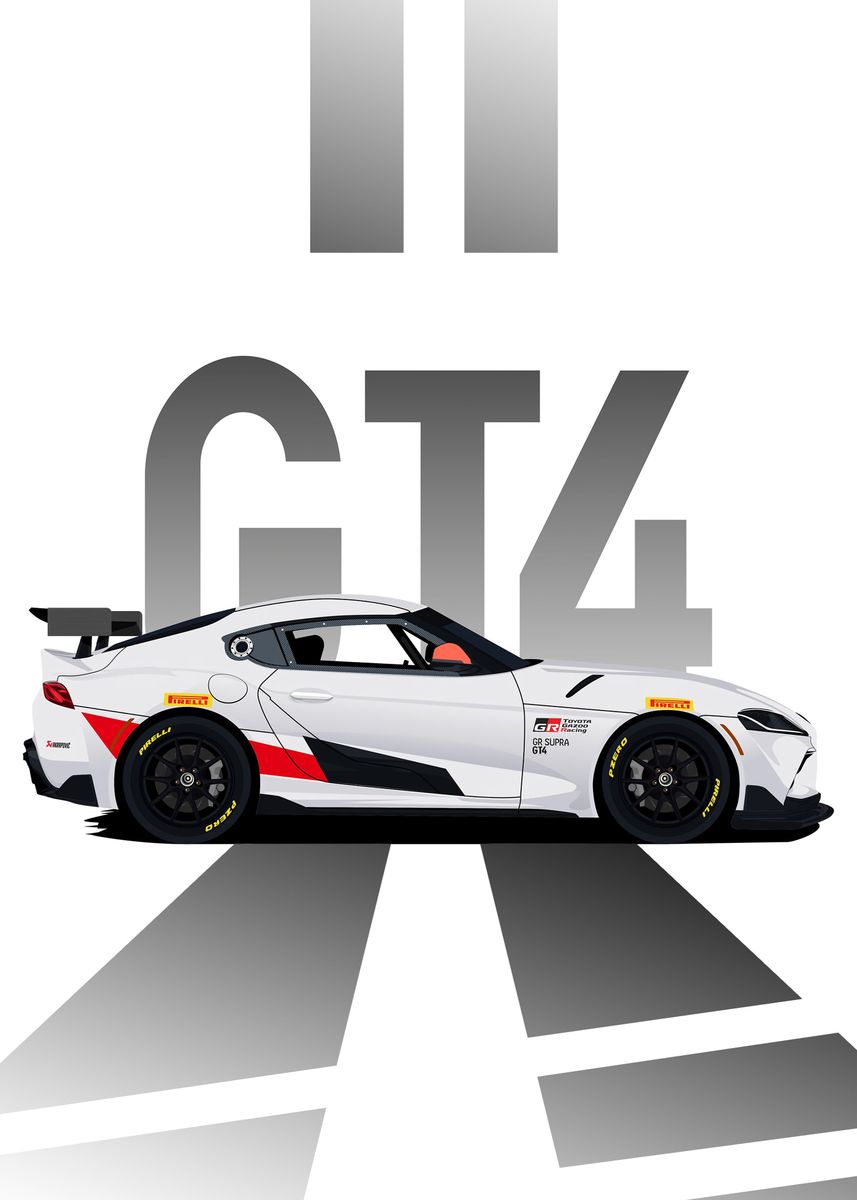 'nissan gt4 sport car' Poster, picture, metal print, paint by seled ...