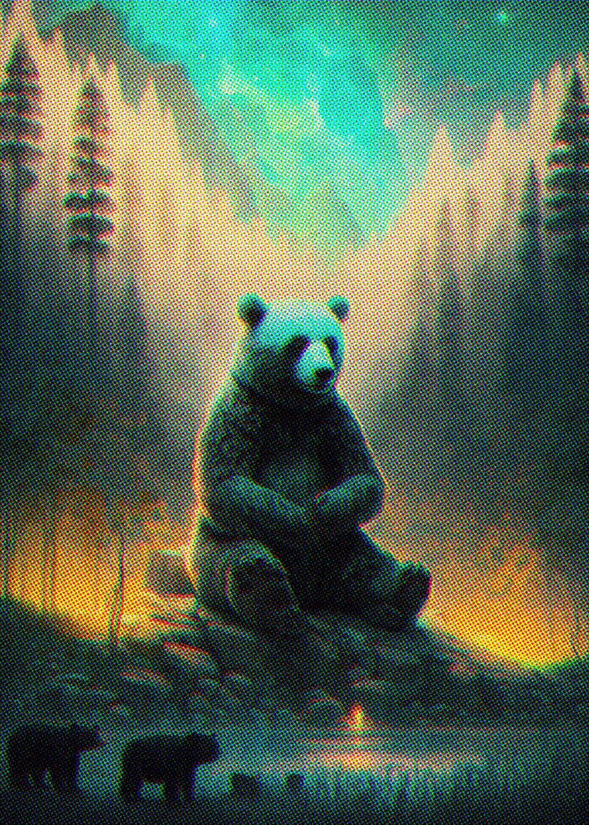Fanth 'Family Bears Fantasy' Poster, picture, metal print, paint by Fanth ...