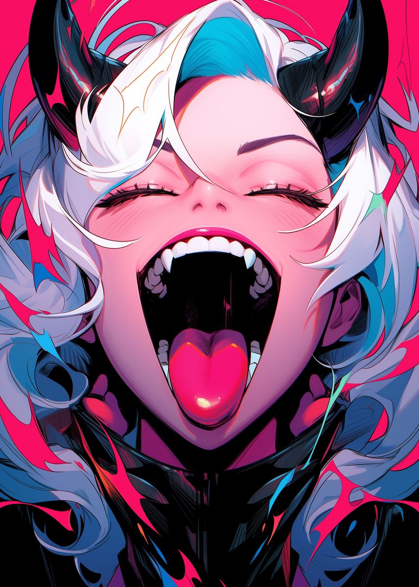 Ahegao Anime Girl Poster Picture Metal Print Paint By David ahegao-anime-girl-poster-picture-metal-print-paint-by-david