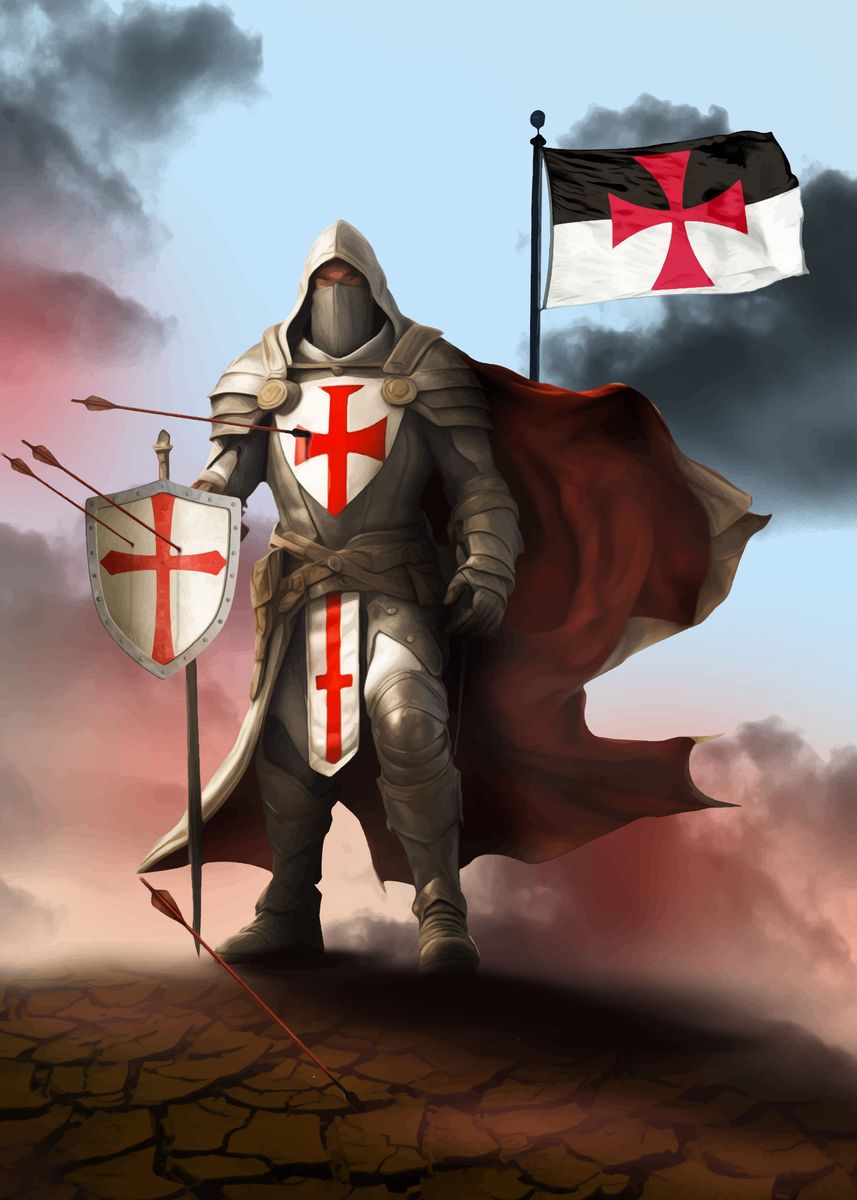 'King Templar ' Poster, picture, metal print, paint by Art Creative ...