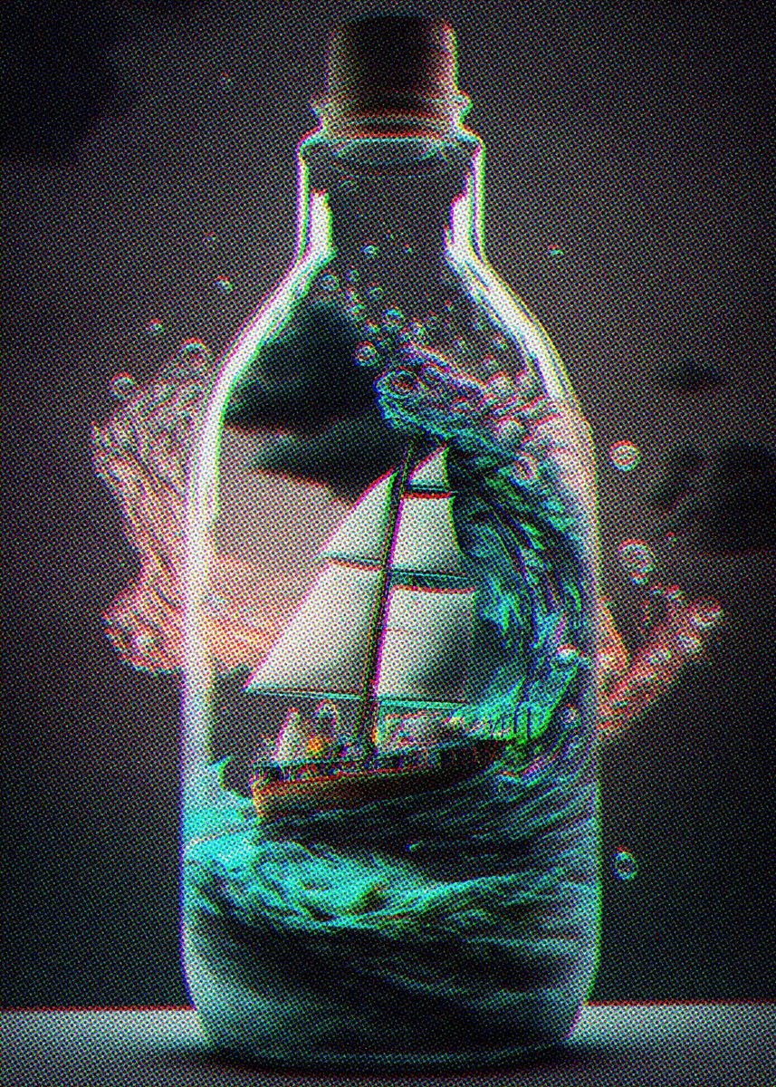 Fanth 'Ocean Bottle Fantasy' Poster, picture, metal print, paint by Fanth ...