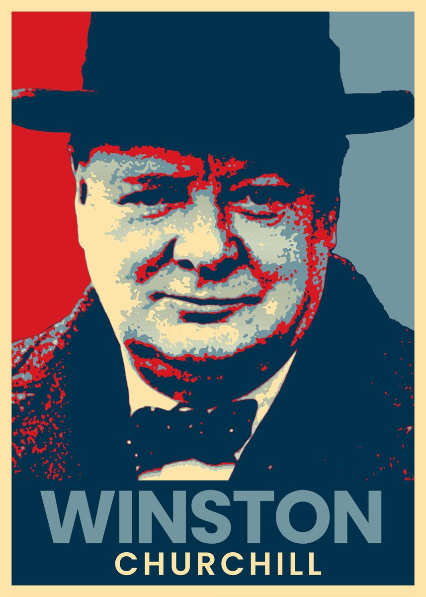 'Winston Churchill' Poster, picture, metal print, paint by awesome ...