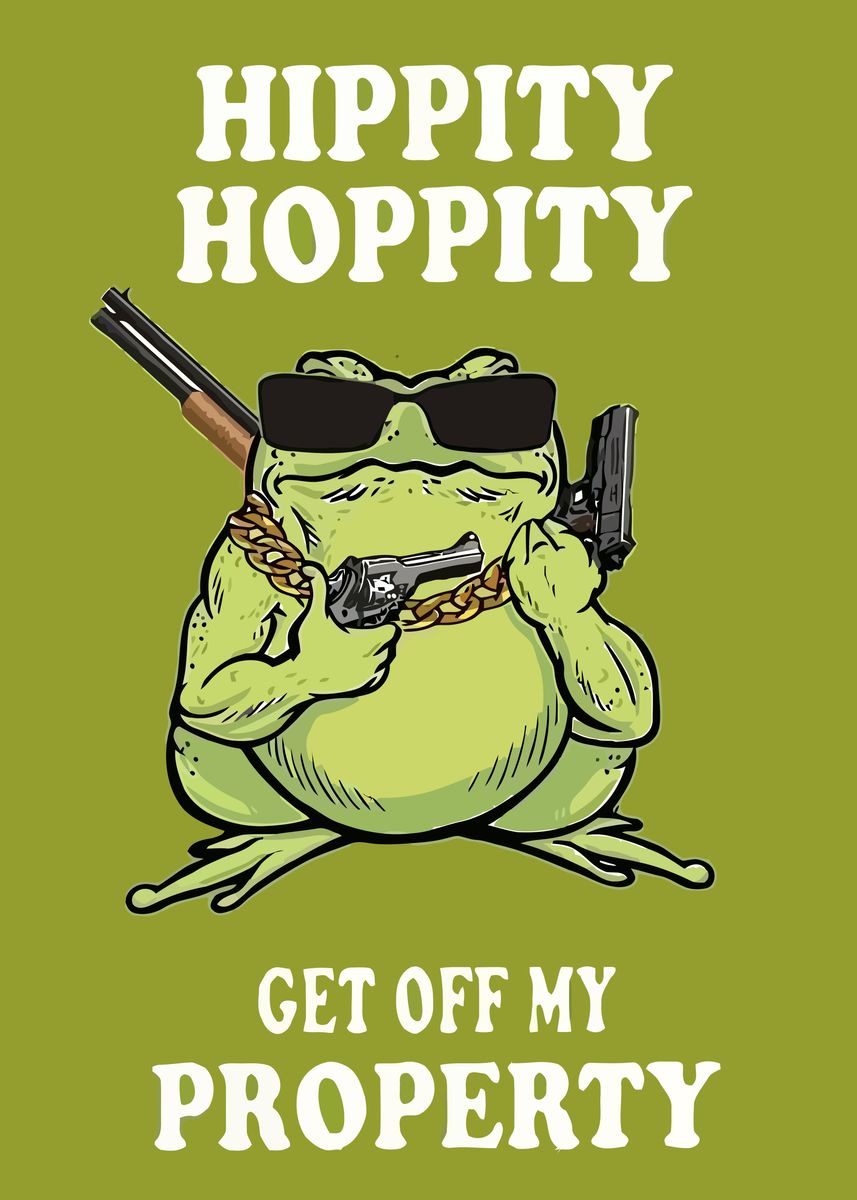 'Hippity Hoppity Frog Meme' Poster, picture, metal print, paint by Bee ...