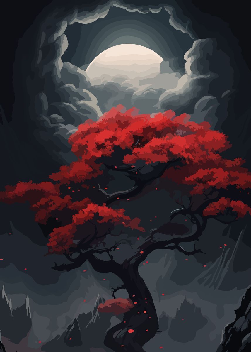 'Japanese Tree Art' Poster, picture, metal print, paint by tobirama ...