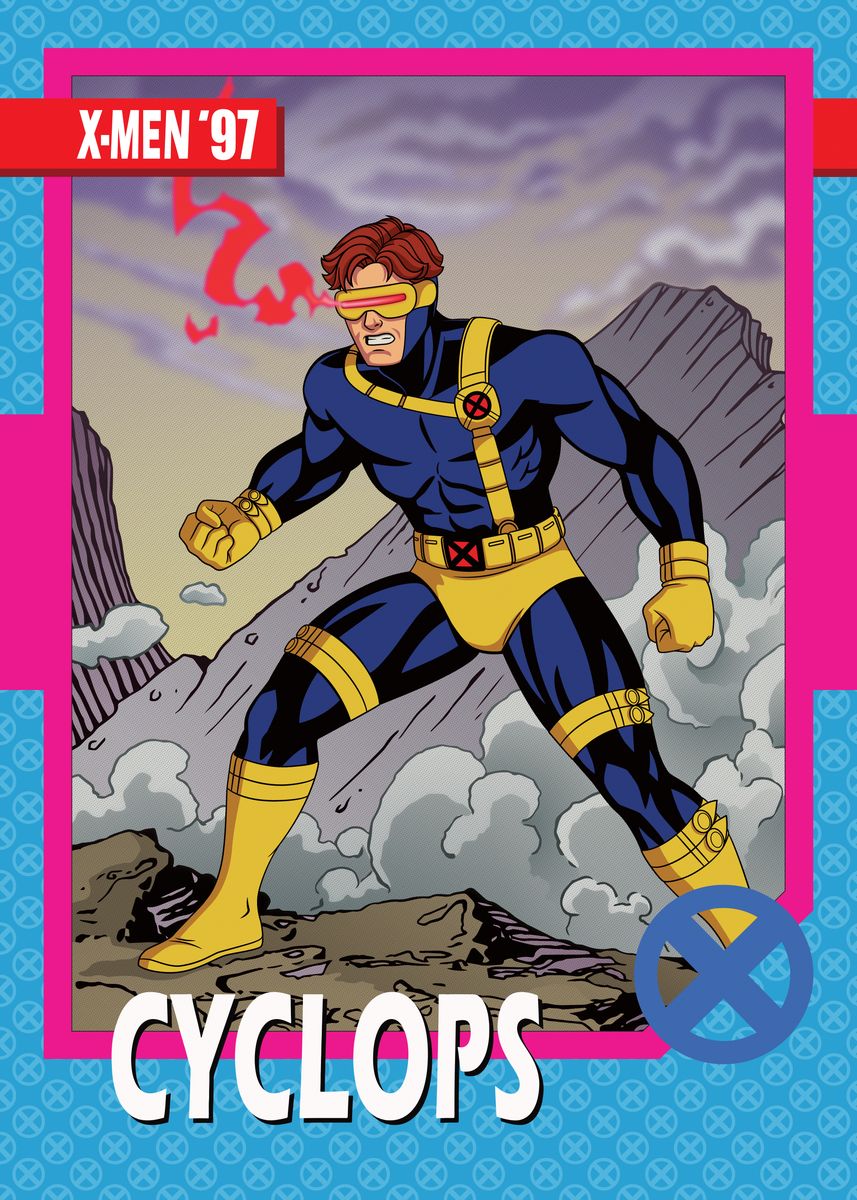 'Cyclops 97 Trading Card' Poster, picture, metal print, paint by Marvel ...