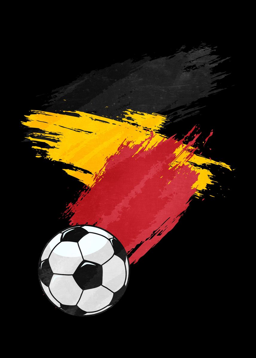 'Belgium Flag Soccer' Poster, picture, metal print, paint by Henning ...