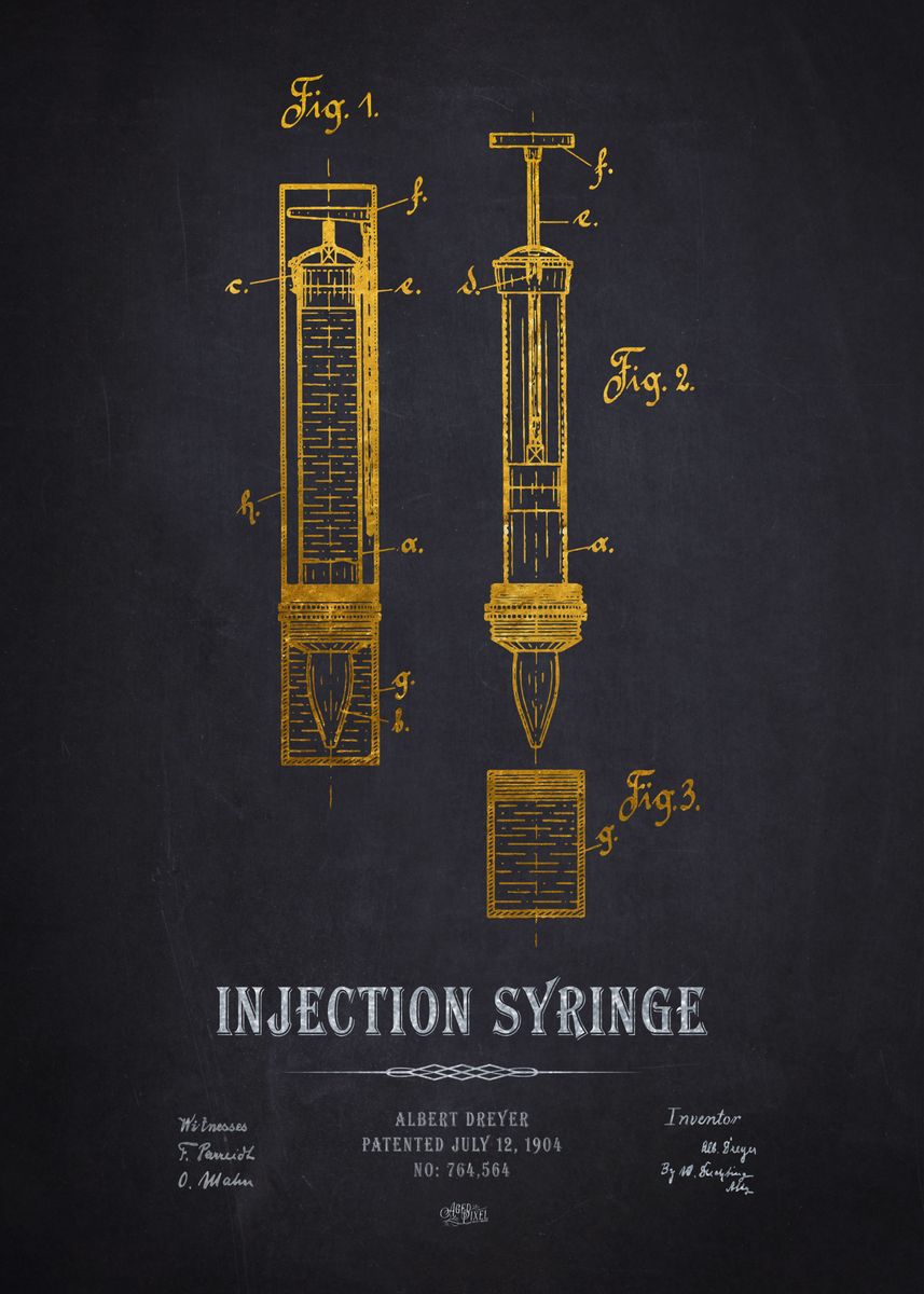 'Injection Syringe' Poster, picture, metal print, paint by Aged Pixel ...