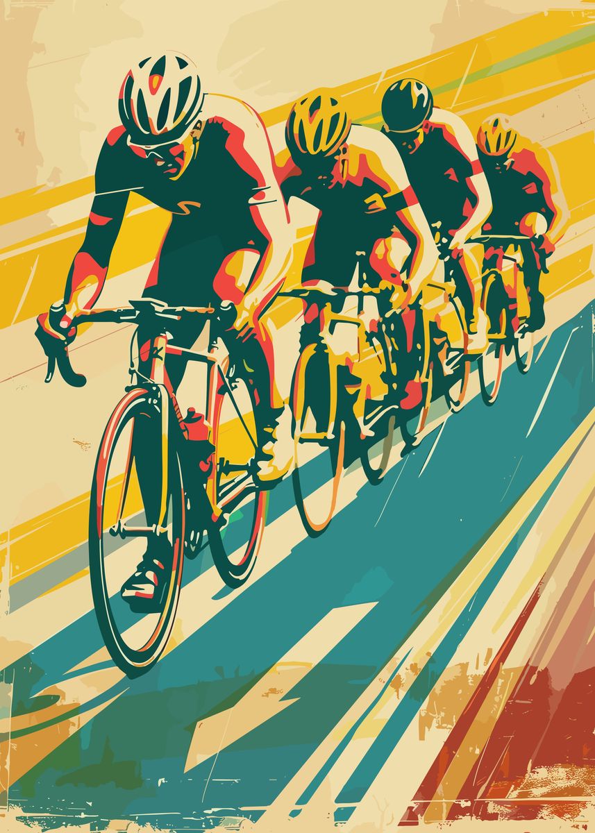 'Tour de France Cycling Art' Poster, picture, metal print, paint by ...