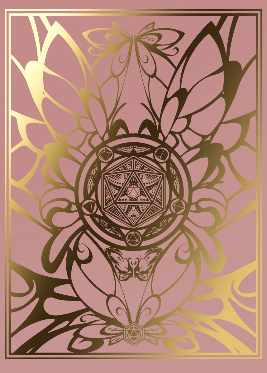 Rpg Butterfly 'RPG Dice butterfly' Poster, picture, metal print, paint by LouteCrea ...