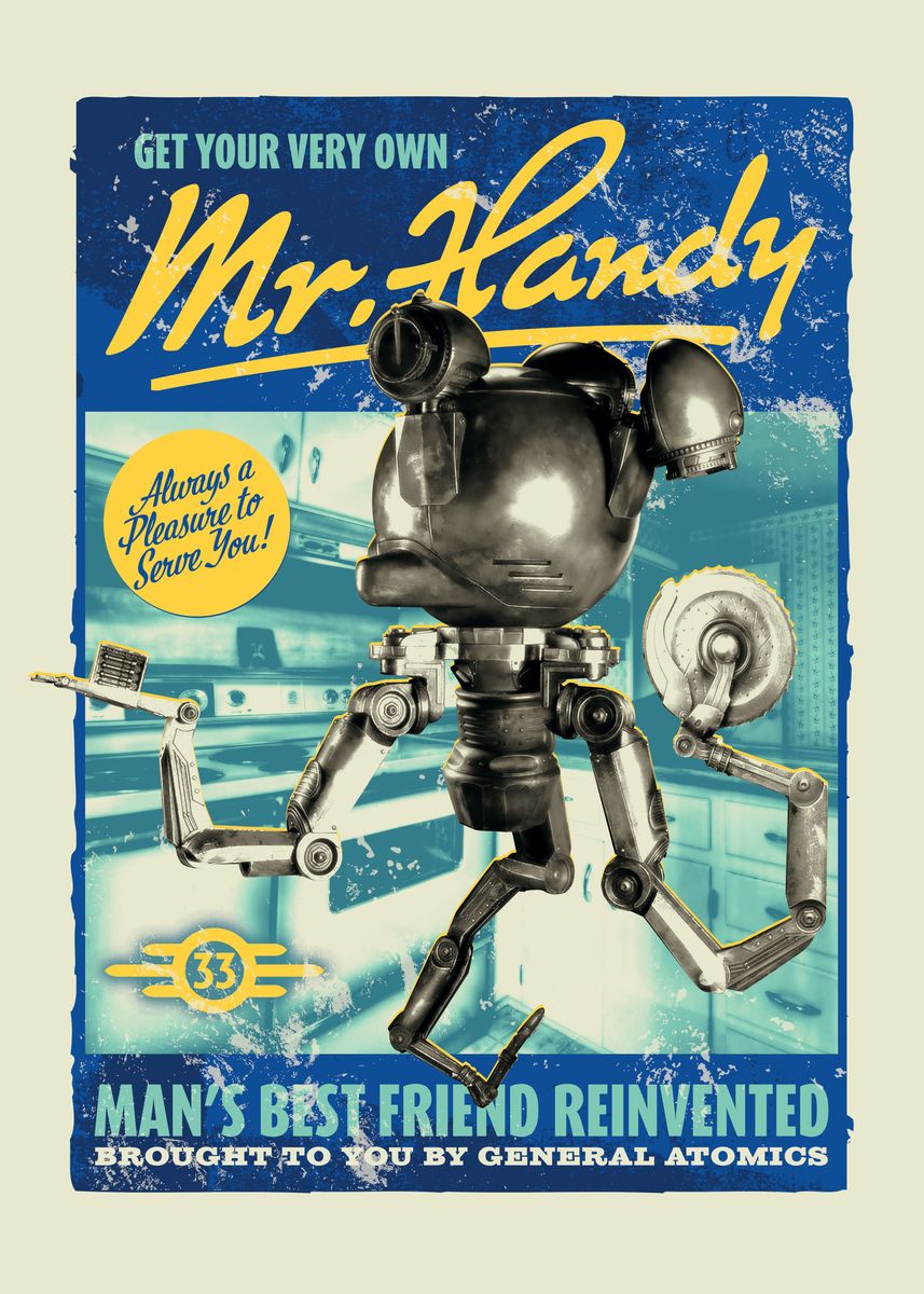 'Mr. Handy' Poster, picture, metal print, paint by Fallout Series ...