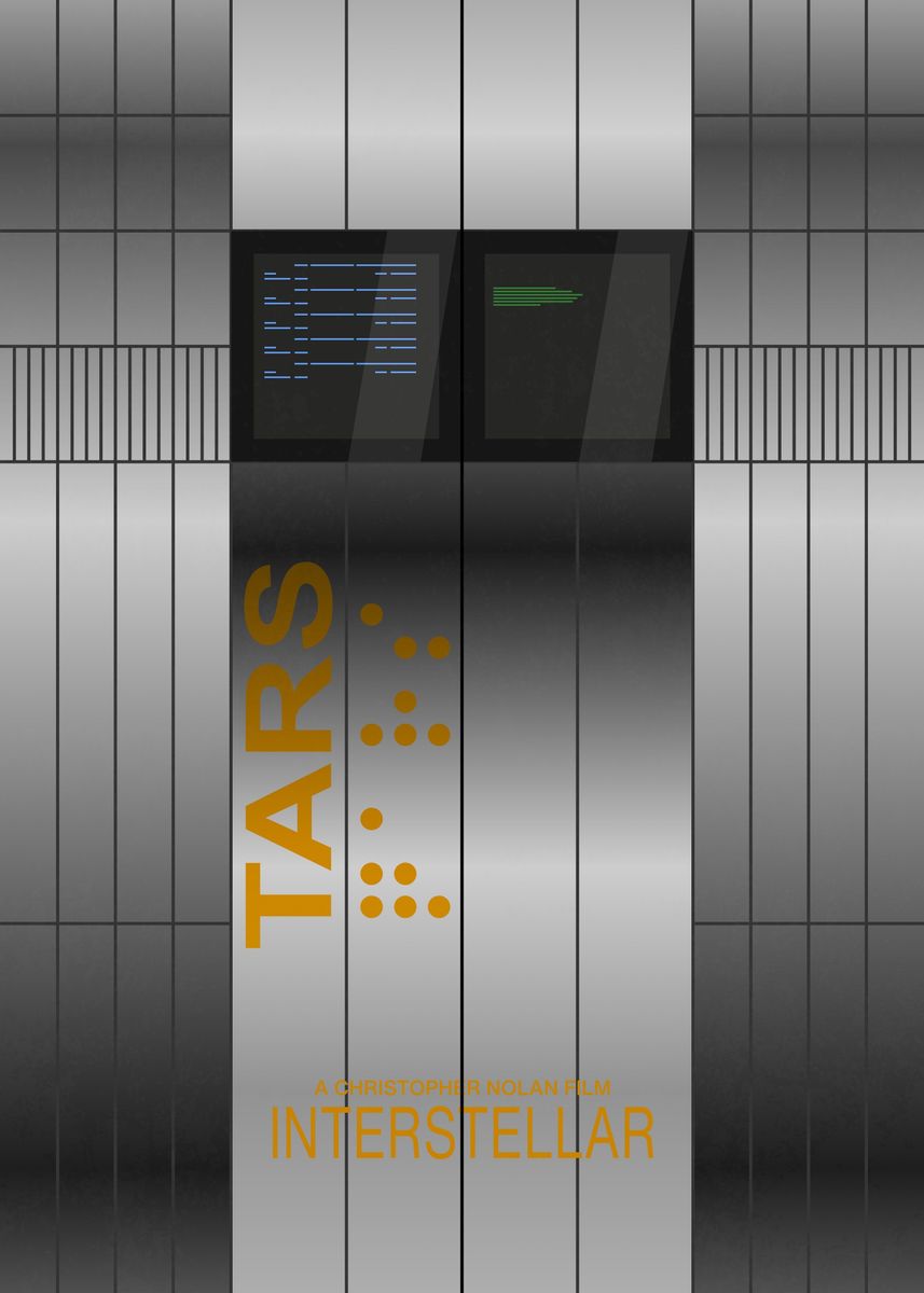 #39 N027 Min Interstellar Tars #39 Poster picture metal print paint by