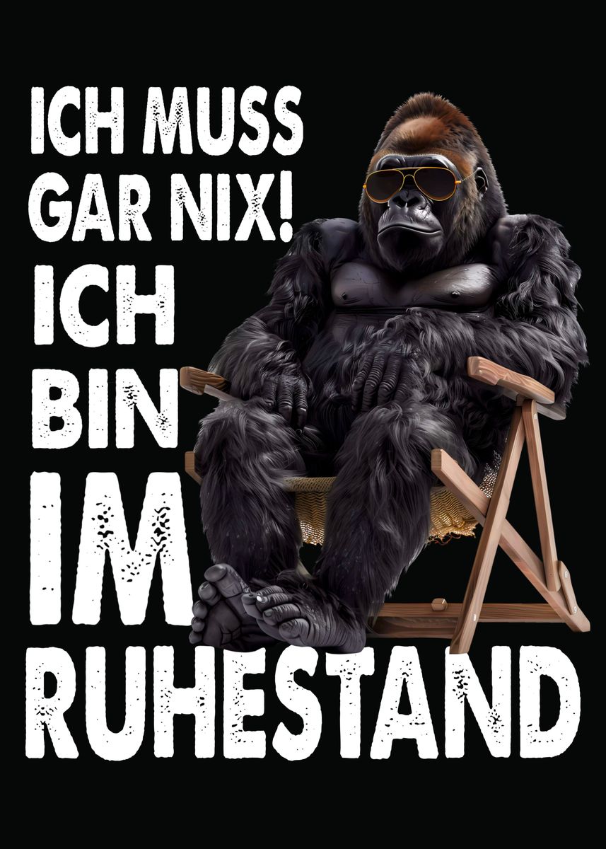 'Ruhestand Renter Rente' Poster, picture, metal print, paint by Henning ...