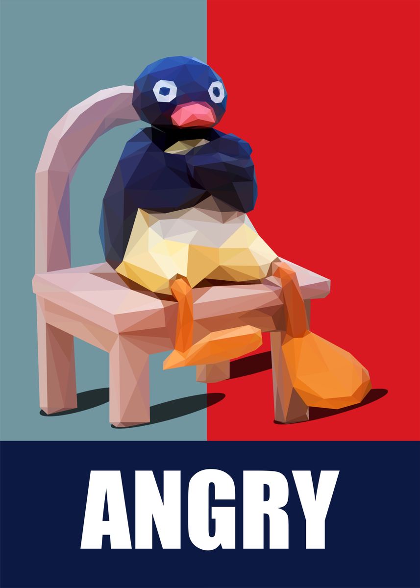 angry Pingu Poster Picture Metal Print Paint By Exclusive Metal angry Pingu Poster Picture Metal Print Paint By Exclusive Metal