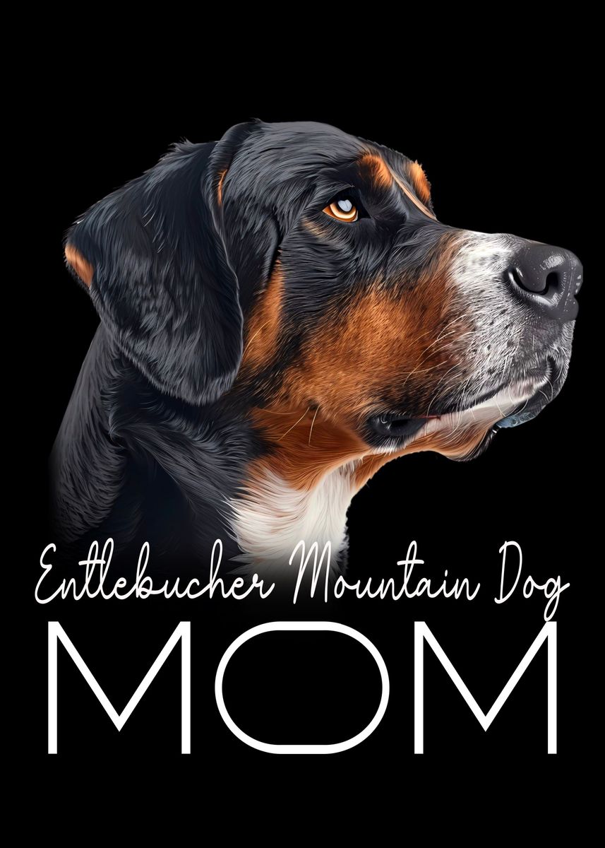 'Entlebucher Mountain Mom' Poster, picture, metal print, paint by ...