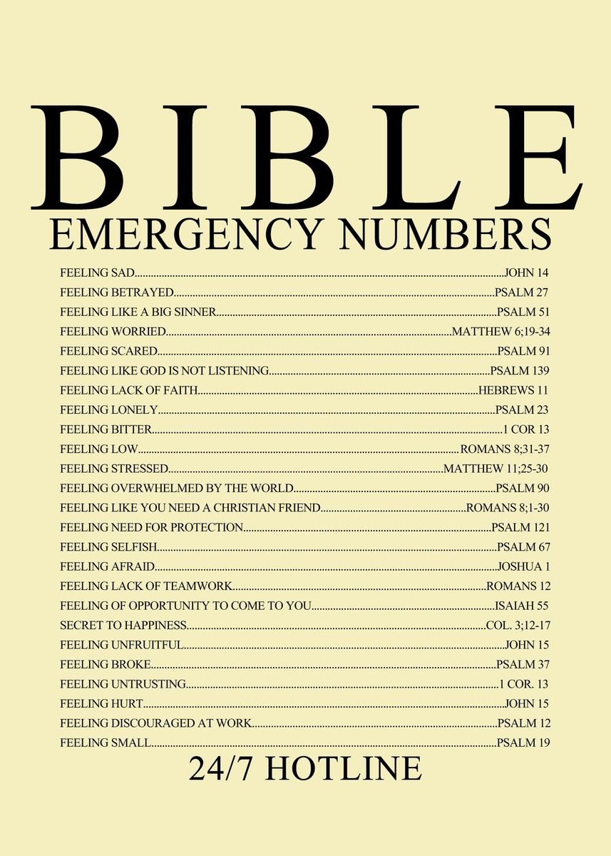 39 bible emergency numbers 39 Poster - B60a2f6cad78f27ec01455ada845d5fe 312818632c8ffb5baec6313bd3092d18 