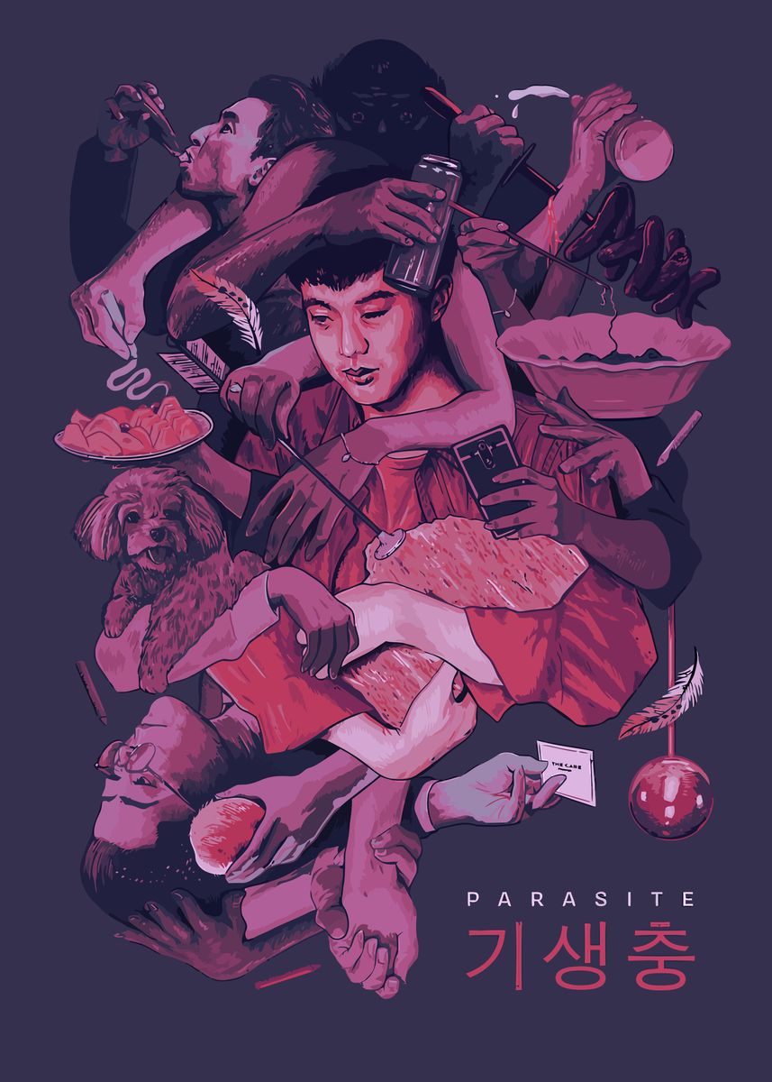 'Parasite' Poster, picture, metal print, paint by Lech Tristen | Displate