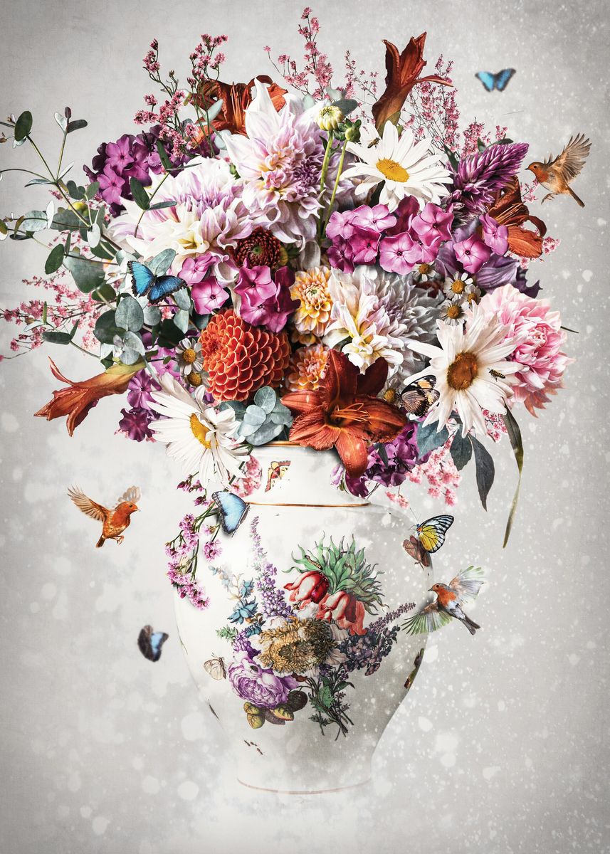 'Flower Explosion Light' Poster, picture, metal print, paint by Wouter ...